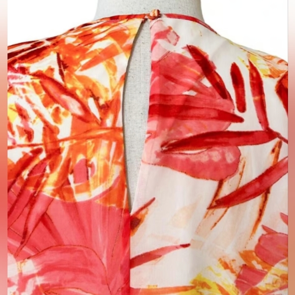 Calvin Klein, Sheer Floral Seath Dress, Fully Lined, Size 14, NWOT - Picture 6 of 11